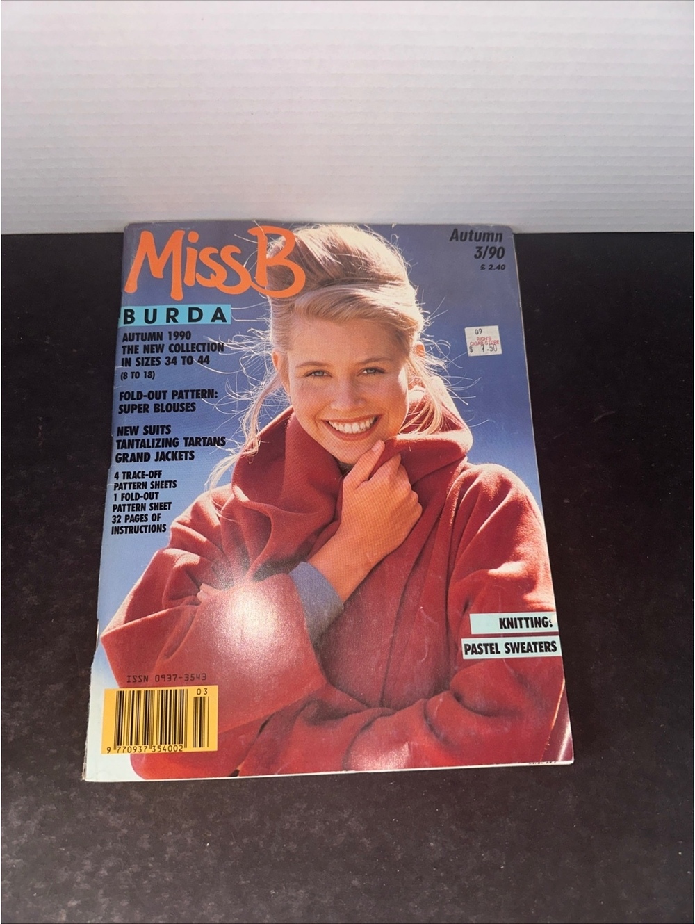 Vintage 1990 Miss B Burda Autumn 3/90 Sewing Pattern Magazine English